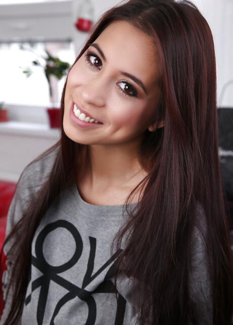 Peachy asian brunette cutie Paula Shy baring big knockers and stuffing her snatch with a toy 