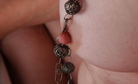 Curious blonde aged Sophie in sexy skirt exposing her ass 